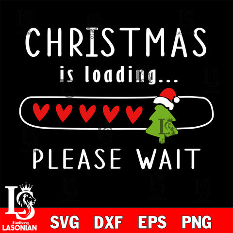 Christmas is loading please wait svg eps dxf png file