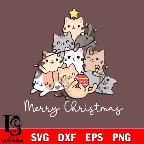 Merry Christmas CATMAS svg eps dxf png file
