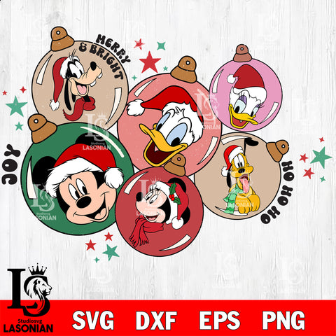 Disney christmas Joy merry bright ho ho ho svg eps dxf png file
