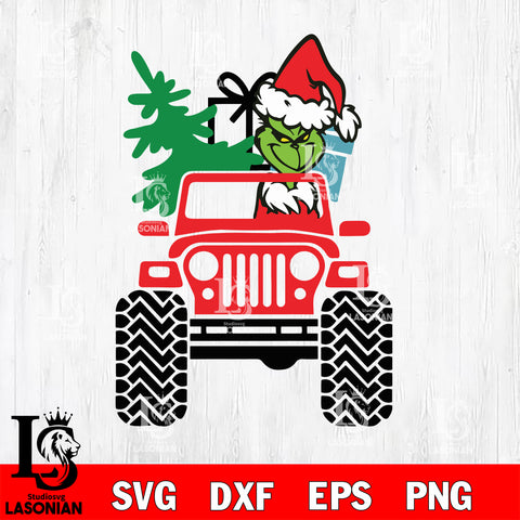 jeep grinch christmas  svg eps dxf png file