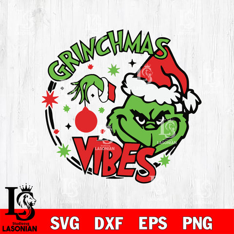 GRINCHMAS VIBES  svg eps dxf png file
