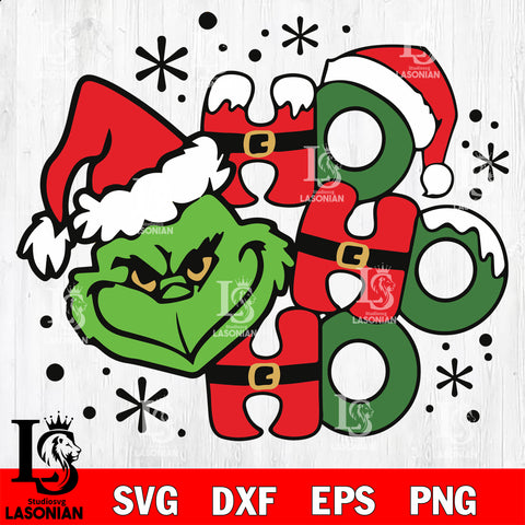 HO HO HO grinch  svg eps dxf png file