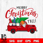 Merry christmas y'all jeep Gnome svg eps dxf png file, digital download