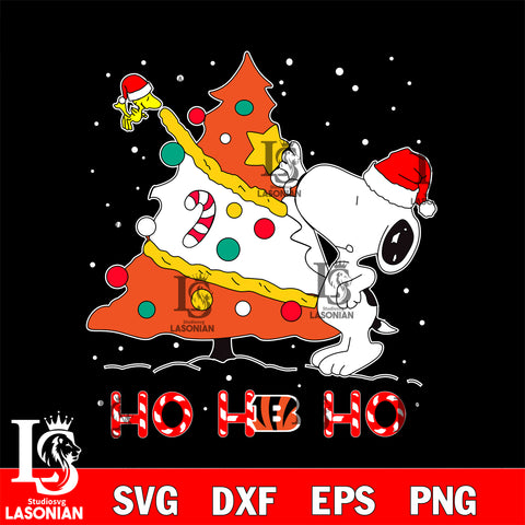 Cincinnati Bengals nfl svg, snoopy christmas, Ho Ho Ho svg eps dxf png file, digital download