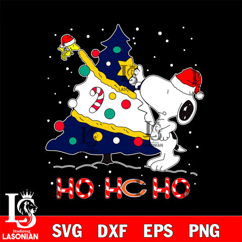 Chicago Bears nfl svg, snoopy christmas, Ho Ho Ho svg eps dxf png file, digital download