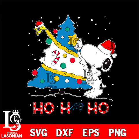 Carolina Panthers nfl svg, snoopy christmas , Ho Ho Ho svg eps dxf png file, digital download
