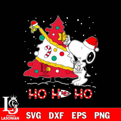Kansas City Chiefs nfl svg , snoopy christmas ,Ho Ho Ho svg eps dxf png file, digital download