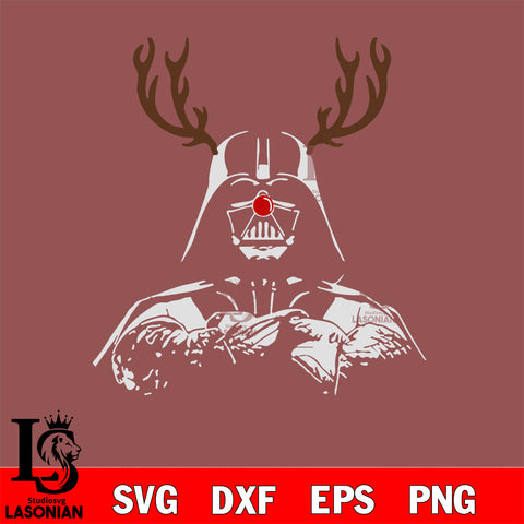 Darth Vader Reindeer Christmas svg eps dxf png file, digital download