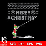 Ugly Merry Christmas Grinch svg eps dxf png file, digital download