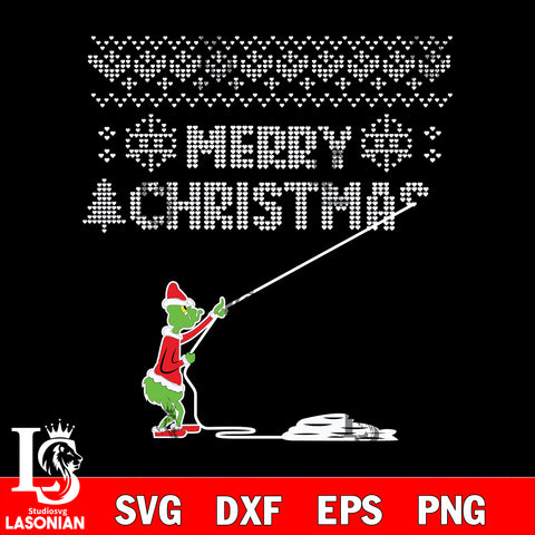 Ugly Merry Christmas Grinch svg eps dxf png file, digital download