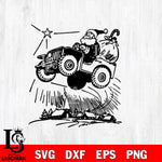 Jeep satan merry christmas svg eps dxf png file, digital download