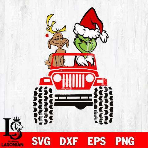 Jeep merry christmas svg eps dxf png file, digital download