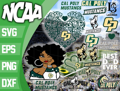 Cal Poly Mustangs svg eps dxf png file, bundle ncaa svg, ncaa svg