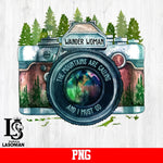 Camping Wander Woman PNG File