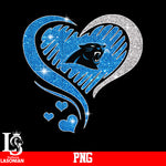 Carolina Panthers heart PNG file