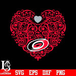 Carolina Hurricanes heart svg dxf eps png file