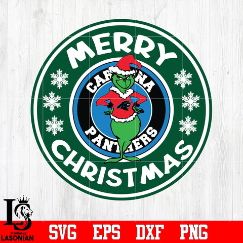 Carolina Panthers, Grinch merry christmas svg eps dxf png file