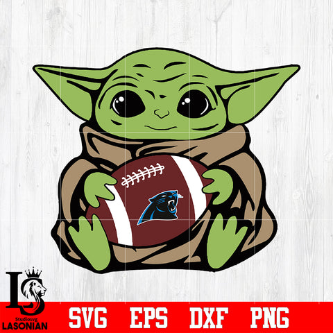 Carolina Panthers Baby Yoda, Baby Yoda svg eps dxf png file