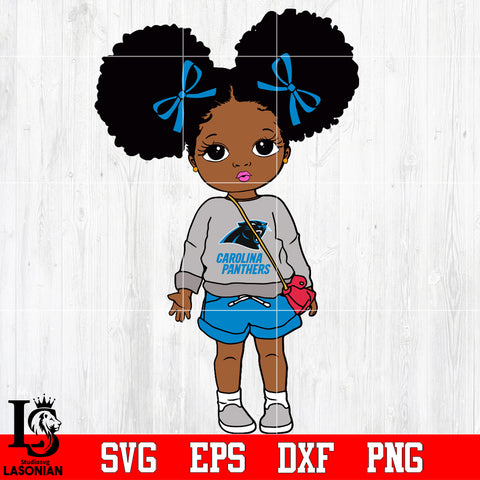 Carolina Panthers Littel Girl NFL Svg Dxf Eps Png file