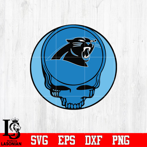 Carolina Panthers Skull Ball Svg Dxf Eps Png file Svg Dxf Eps Png file