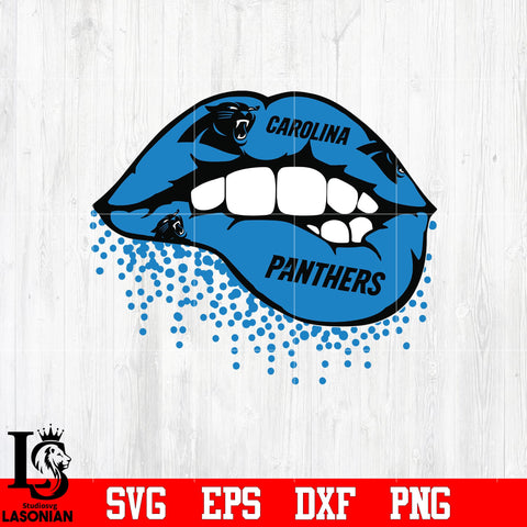 Carolina Panthers lip svg eps dxf png.zip