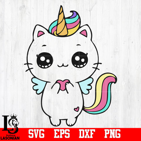 Cat unicorn svg,eps,dxf,png file
