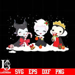 Chibi Disney Villains Maleficent Ursula Evil Queen Christmas svg, png, dxf, eps digital file