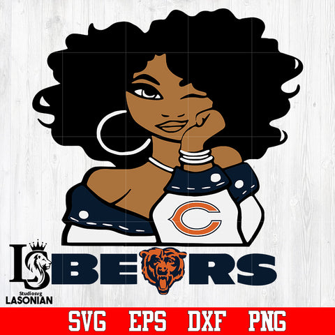 Chicago Bears Girl svg,eps,dxf,png file