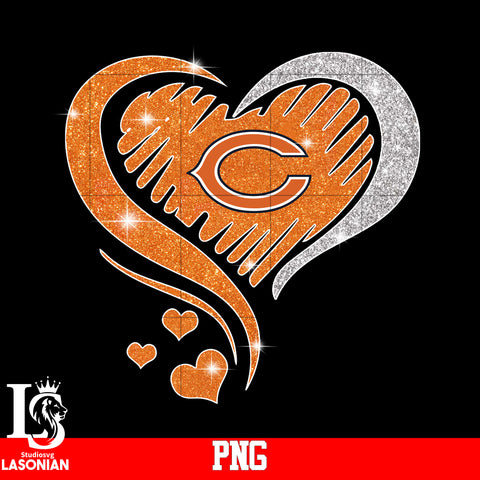Chicago Bears heart PNG file