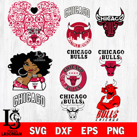 bundle Chicago Bulls svg eps dxf png file