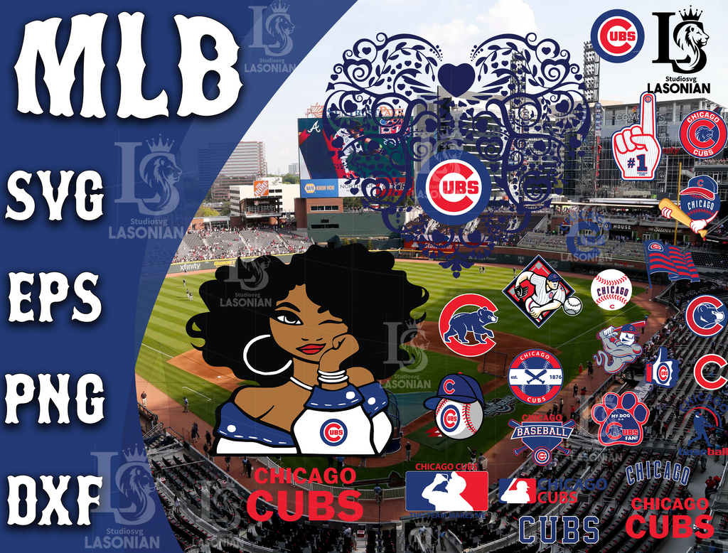 Chicago Cubs SVG Files, Cricut, Silhouette Studio, Digital Cut