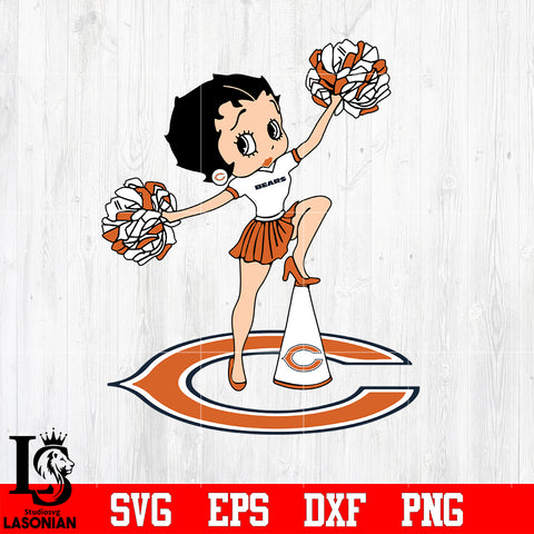Chicago Bears Betty Boop Cheerleader NFL svg eps dxf png file
