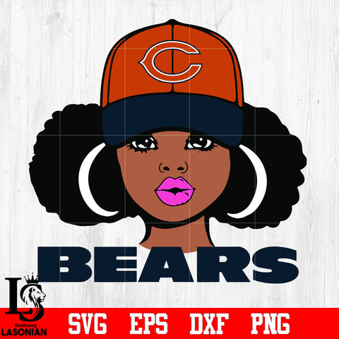 Chicago Bears Girl svg eps dxf png file