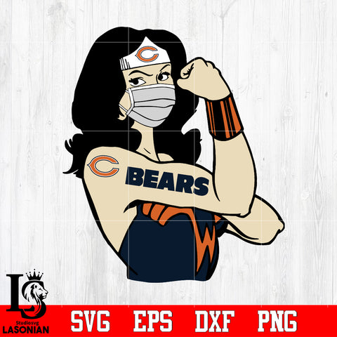 Chicago Bears Wonder Woma Svg Dxf Eps Png file Svg Dxf Eps Png file