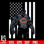 Chicago Bears hulk flag svg eps dxf png file