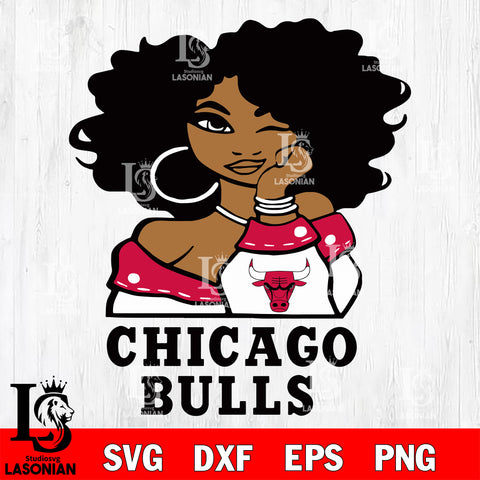 Chicago Bulls girls svg eps dxf png file