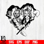Chucky And Tiffany, Chucky Horror movie, Horror Halloween svg eps dxf png file