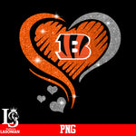 Cincinnati Bengals Heart PNG file