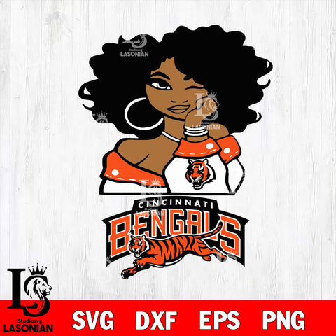 Cincinnati Bengals girl svg,eps,dxf,png file