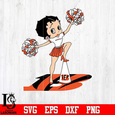 Cincinnati Bengals Betty Boop Cheerleader NFL svg eps dxf png file
