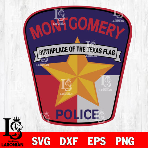 City of Montgomery Police Department, Texas svg eps dxf png file