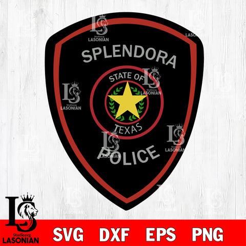 City of Splendora Police Department badge svg eps dxf png file