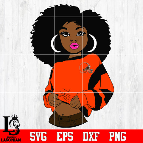 Cleveland Browns Girl Svg Dxf Eps Png file