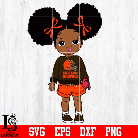 Cleveland Browns Littel Girl NFL Svg Dxf Eps Png file