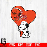 Cleveland Browns Snoopy heart svg eps dxf png file