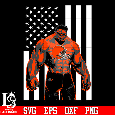 Cleveland Browns hulk flag svg eps dxf png file