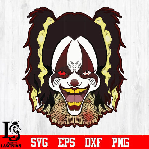Clown svg, halloween svg, png, dxf, eps digital file