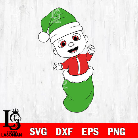 Cocomelon christmas svg eps dxf png file, Instant Download