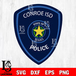Conroe ISD Police Department badge svg eps dxf png file
