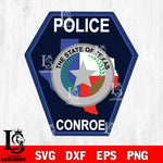 conroe police department badge svg eps dxf png file